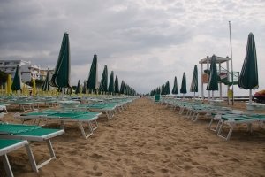 Strand von Jesolo in Italien