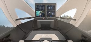 Cockpit eines Flugtaxis von EHang
