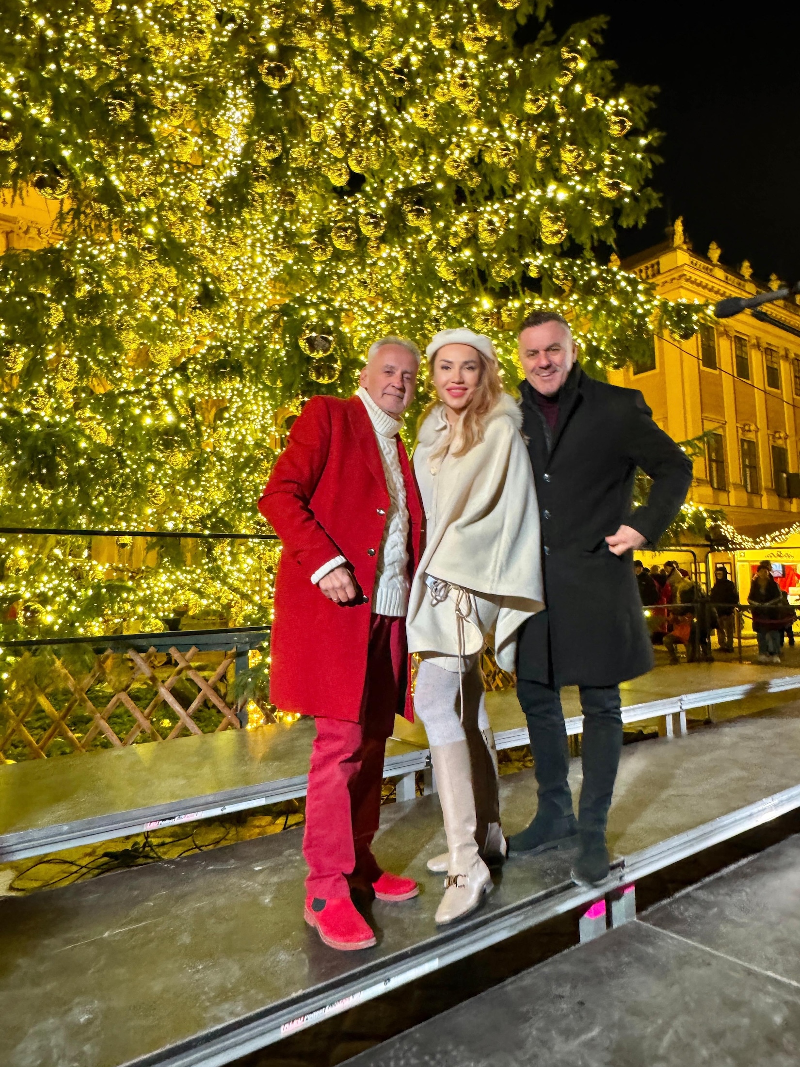 Christian und Ekaterina Mucha mit Klaus Panholzer